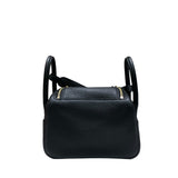 エルメス HERMES リンディミニ W刻 ブラック　ゴールド金具 トリヨン レディース ショルダーバッグ