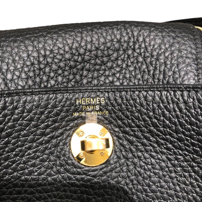 エルメス HERMES リンディミニ W刻 ブラック　ゴールド金具 トリヨン レディース ショルダーバッグ