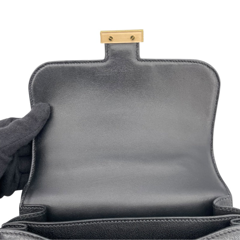 エルメス HERMES コンスタンス3 ミニ B刻 ブラック GD金具 シェーブル レディース ショルダーバッグ