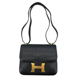 エルメス HERMES コンスタンス3 ミニ B刻 ブラック GD金具 シェーブル レディース ショルダーバッグ