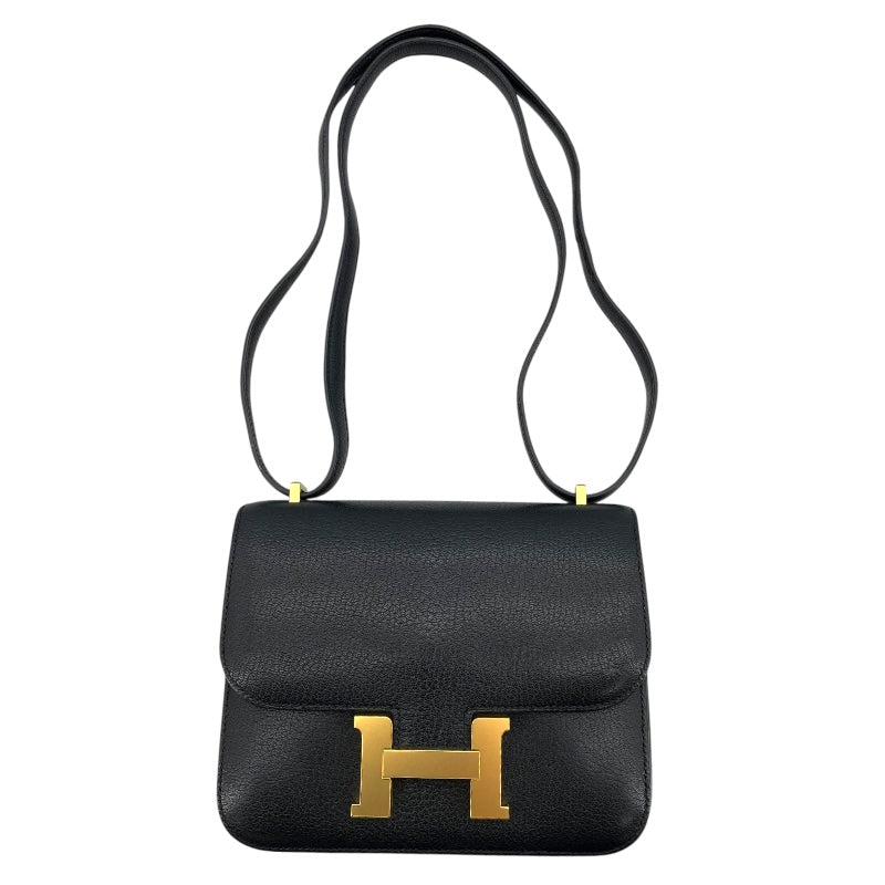 エルメス HERMES コンスタンス3 ミニ B刻 ブラック GD金具 シェーブル レディース ショルダーバッグ