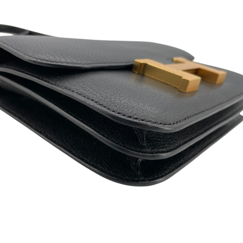 エルメス HERMES コンスタンス3 ミニ B刻 ブラック GD金具 シェーブル レディース ショルダーバッグ