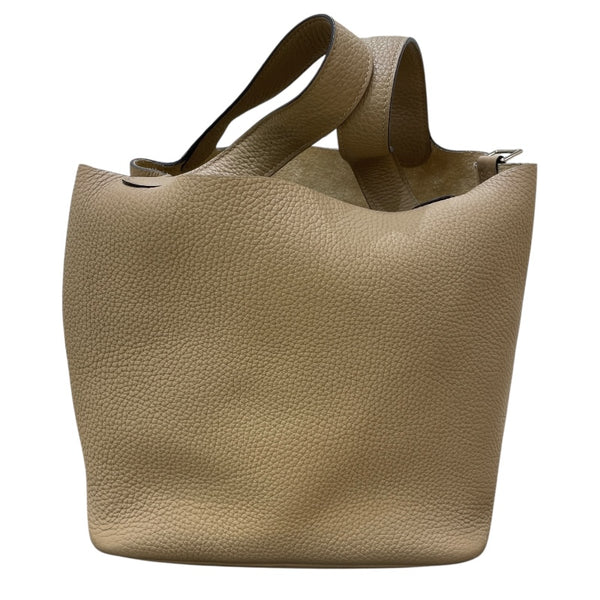 エルメス HERMES ピコタンロックMM Z刻 トレンチxシルバー金具 トリヨン レディース ハンドバッグ