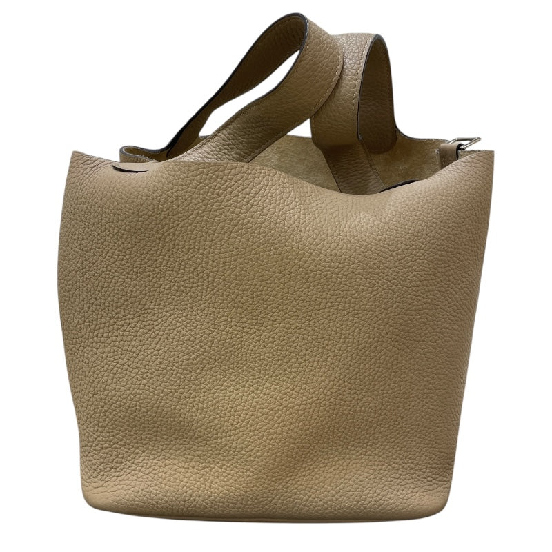 エルメス HERMES ピコタンロックMM Z刻 トレンチxシルバー金具 トリヨン レディース ハンドバッグ