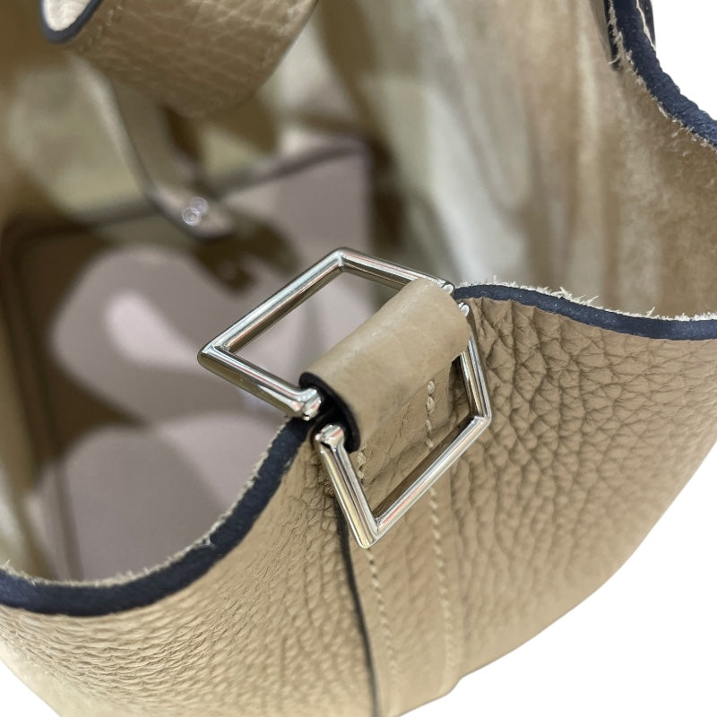 エルメス HERMES ピコタンロックMM Z刻 トレンチxシルバー金具 トリヨン レディース ハンドバッグ