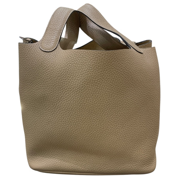 エルメス HERMES ピコタンロックMM Z刻 トレンチxシルバー金具 トリヨン レディース ハンドバッグ