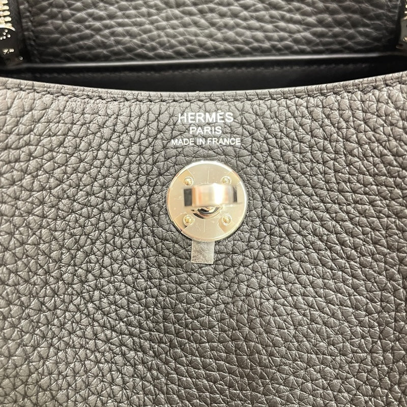 エルメス HERMES リンディミニ K刻印 ブラック シルバー金具 トリヨンクレマンス レディース ショルダーバッグ