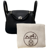 エルメス HERMES リンディミニ K刻印 ブラック シルバー金具 トリヨンクレマンス レディース ショルダーバッグ