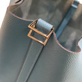 エルメス HERMES ピコタンロックMM　トレサージュ D刻 ブルーノール・ルージュ・ゴールド/SV金具 エプソン レディース ハンドバッグ