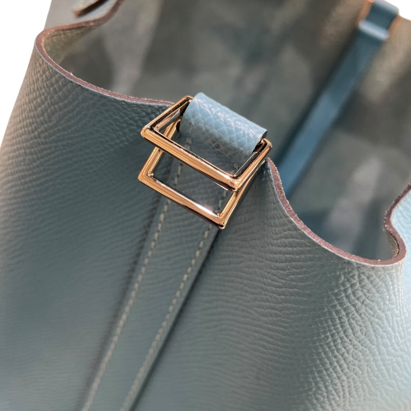エルメス HERMES ピコタンロックMM　トレサージュ D刻 ブルーノール・ルージュ・ゴールド/SV金具 エプソン レディース ハンドバッグ