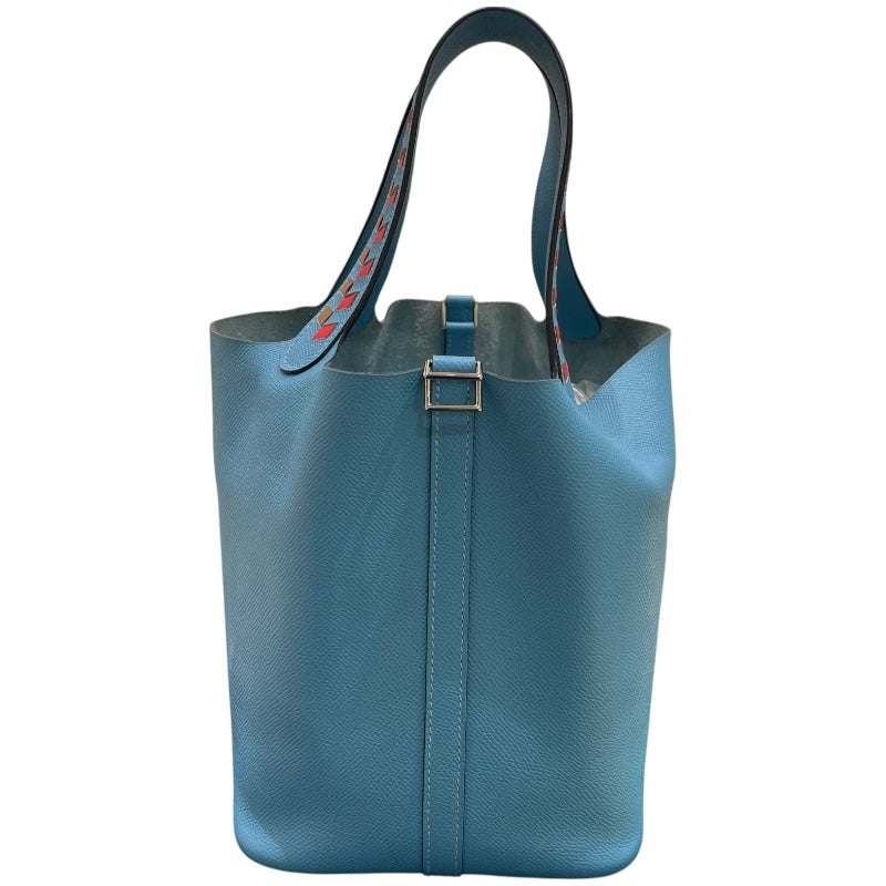 エルメス HERMES ピコタンロックMM　トレサージュ D刻 ブルーノール・ルージュ・ゴールド/SV金具 エプソン レディース ハンドバッグ