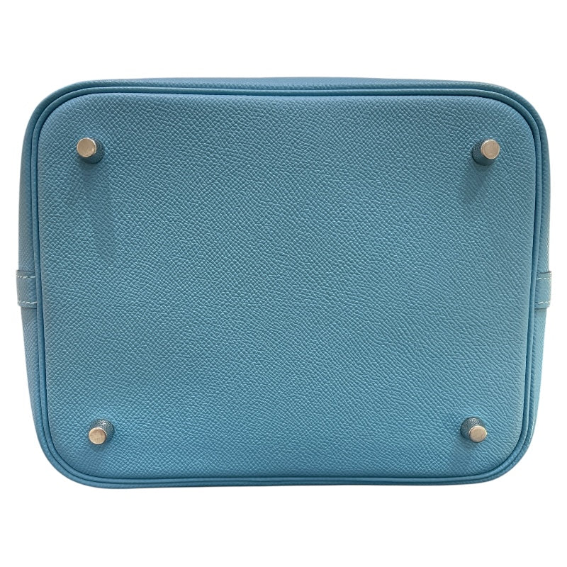 エルメス HERMES ピコタンロックMM　トレサージュ D刻 ブルーノール・ルージュ・ゴールド/SV金具 エプソン レディース ハンドバッグ