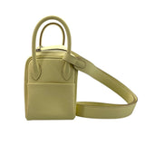 エルメス HERMES リンディミニ ヴェルソ W刻 ジョーヌミルトン/クレ SV金具 トリヨン レディース ショルダーバッグ