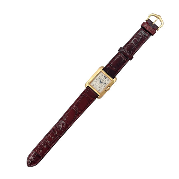 カルティエ Cartier タンクアングレーズ SM WJTA0007 ピンクゴールド K18PG レディース 腕時計