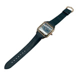 カルティエ Cartier サントスデュモン LM ブルーラッカー WGSA0098 ブルーラッカー K18PG 手巻き メンズ 腕時計