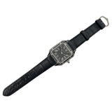 カルティエ Cartier サントス デュモン LM WSSA0046 ブラック SS/革ベルト メンズ 腕時計