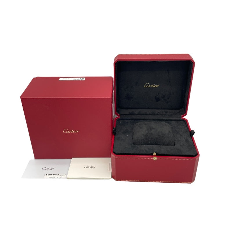 カルティエ Cartier サントス デュモン LM WSSA0046 ブラック SS/革ベルト メンズ 腕時計