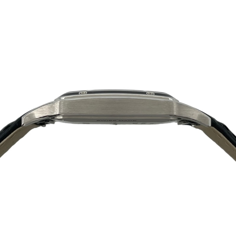 カルティエ Cartier サントス デュモン LM WSSA0046 ブラック SS/革ベルト メンズ 腕時計