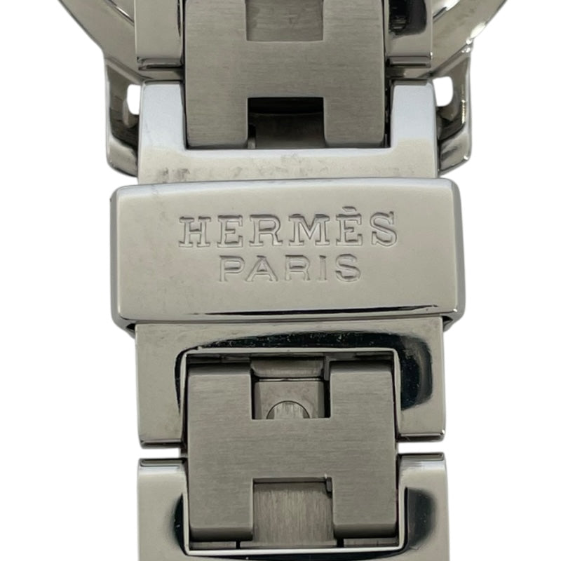 61-1☆美品☆ HERMES クリッパー CL4.210 腕時計 白文字盤 クリッパー（HERMES） エルメス 時計 クリッパー レディース