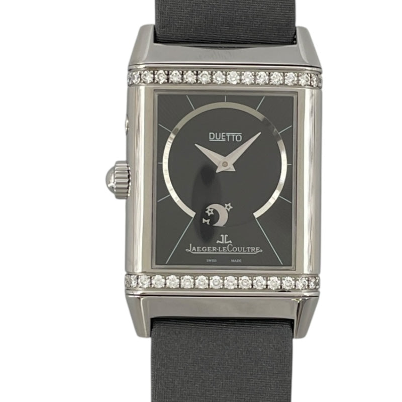 ジャガー・ルクルト JAEGER-LE COULTRE レベルソ デュエット デュオ Q2698420(269.8.54) ホワイト SS/革ベルト 手巻き レディース 腕時計
