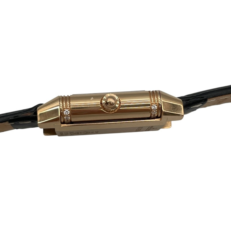 ジャガー・ルクルト JAEGER-LE COULTRE レベルソ デュエット Q2662420(266.2.44) ホワイト K18PG×革ベルト（社外） 手巻き レディース 腕時計
