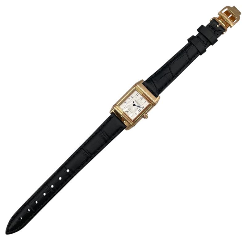 ジャガー・ルクルト JAEGER-LE COULTRE レベルソ デュエット Q2662420(266.2.44) ホワイト K18PG×革ベルト（社外） 手巻き レディース 腕時計