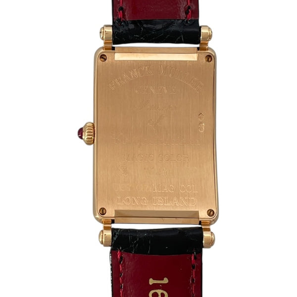 フランク・ミュラー FRANCK MULLER ロングアイランド マジックカラー 902QZ ホワイト K18PG×革ベルト（社外） クオーツ レディース 腕時計