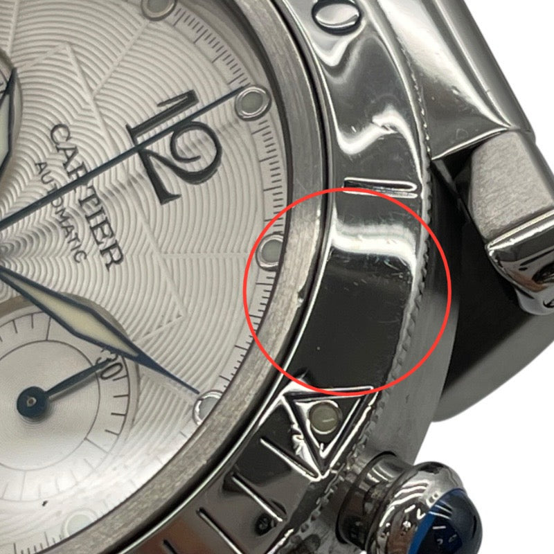 カルティエ Cartier パシャドゥカルティエ38ｍｍ クロノグラフ W31030H3 ホワイト SS 自動巻き メンズ 腕時計