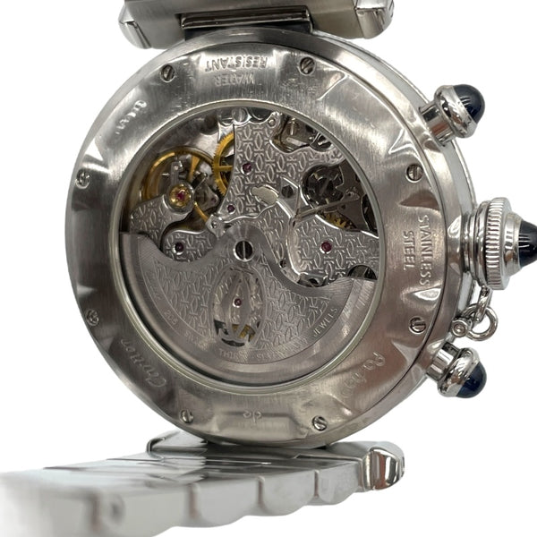 カルティエ Cartier パシャドゥカルティエ38ｍｍ クロノグラフ W31030H3 ホワイト SS 自動巻き メンズ 腕時計