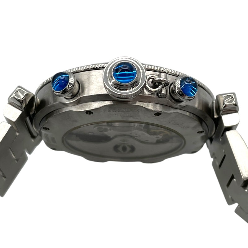 カルティエ Cartier パシャドゥカルティエ38ｍｍ クロノグラフ W31030H3 ホワイト SS 自動巻き メンズ 腕時計