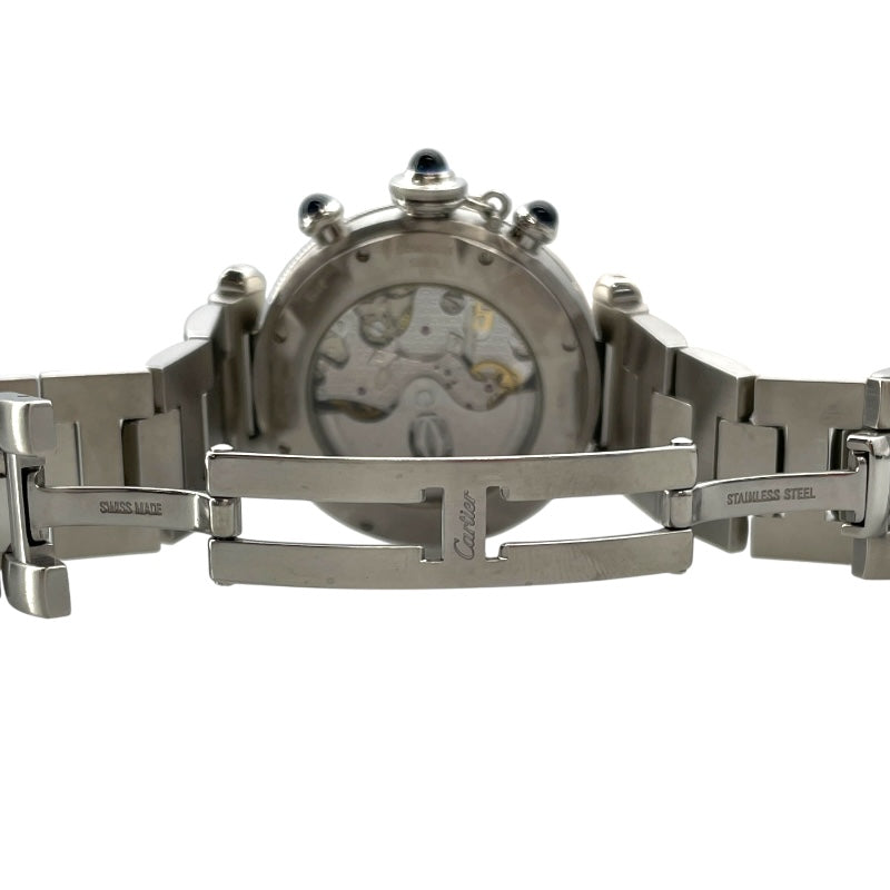 カルティエ Cartier パシャドゥカルティエ38ｍｍ クロノグラフ W31030H3 ホワイト SS 自動巻き メンズ 腕時計