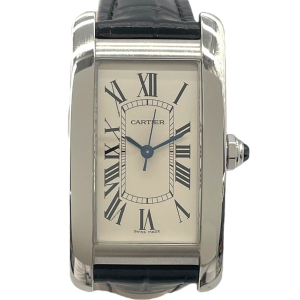 カルティエ Cartier タンクアメリカンMM WSTA0017 シルバー SS 自動巻き メンズ 腕時計