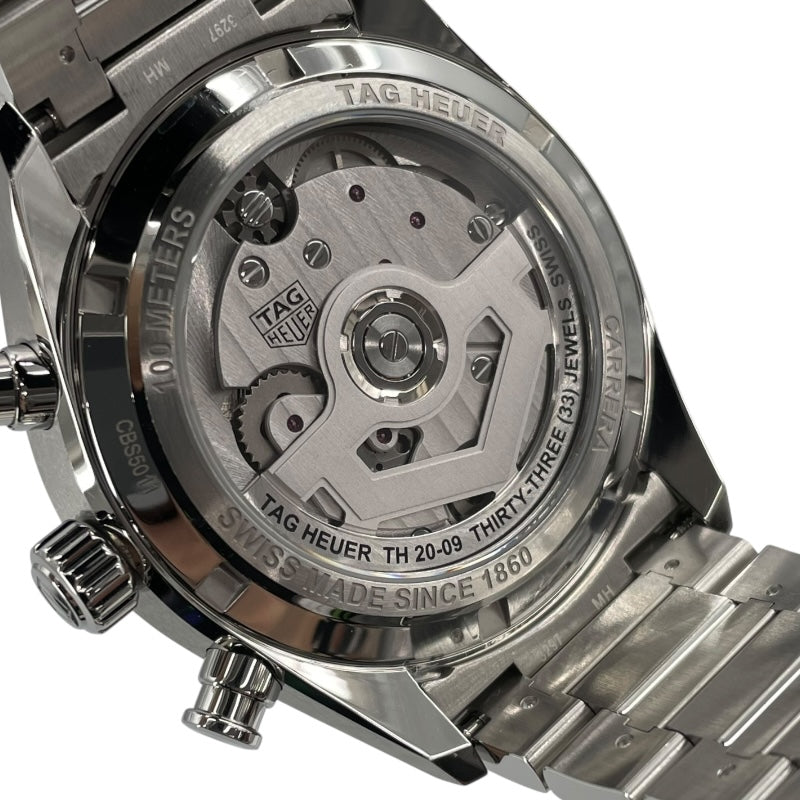 タグ・ホイヤー TAG HEUER カレラ トゥールビヨン クロノグラフ  CBS5011.FC6566 グリーン SS 自動巻き メンズ 腕時計