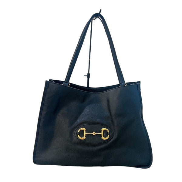 グッチ GUCCI ホースビット 1955 トートバッグ 623694 ブラック/ゴールド金具 レザー レディース トートバッグ