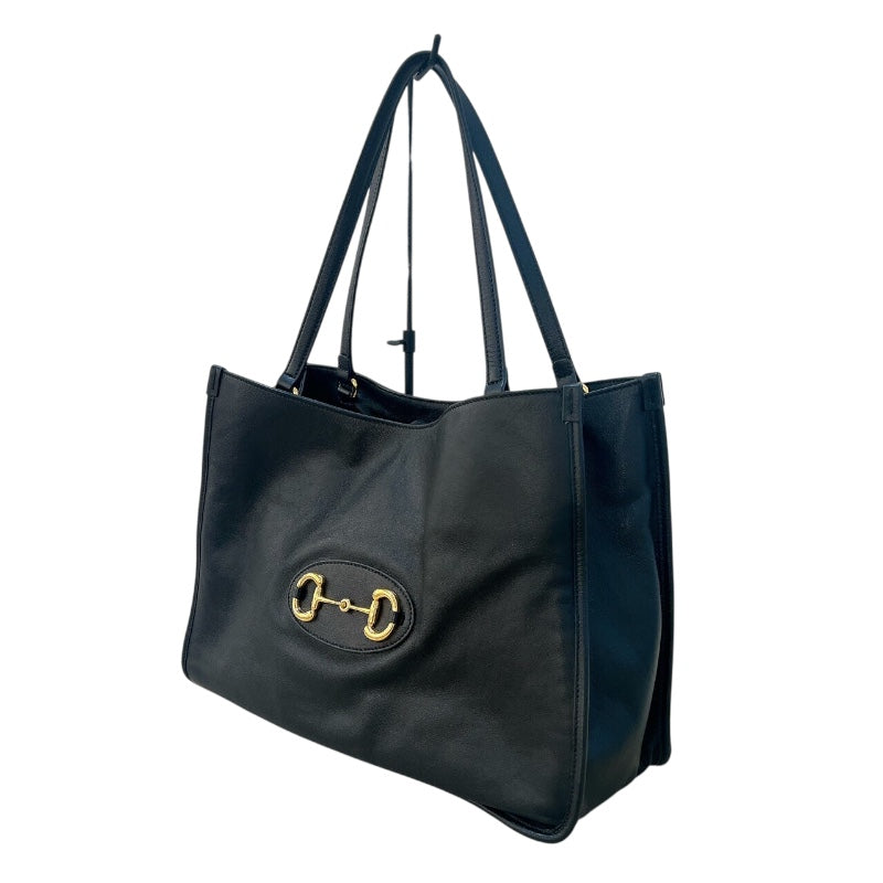 グッチ GUCCI ホースビット 1955 トートバッグ 623694 ブラック/ゴールド金具 レザー レディース トートバッグ