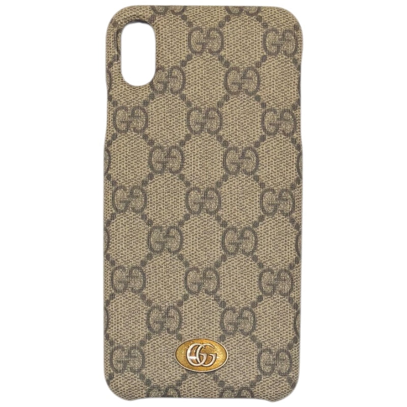 グッチ GUCCI iPhoneXS　MAXケース 587671 グレー GGスプリーム ユニセックス その他ファッション雑貨