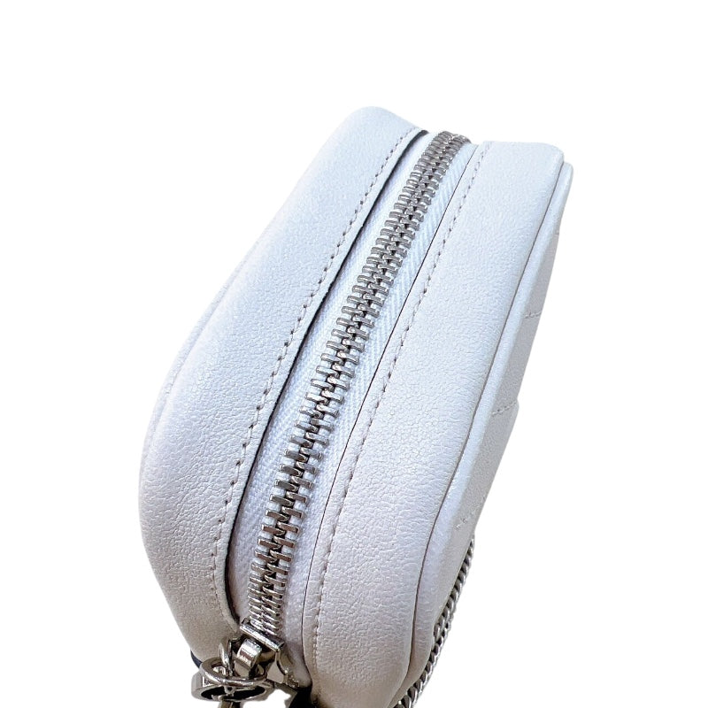 グッチ GUCCI ブロンディミニ チェーンショルダーバッグ 760315 アイボリー/SV金具 レザー レディース ショルダーバッグ
