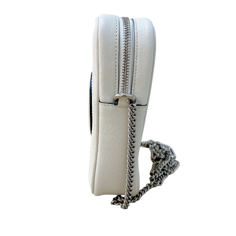 グッチ GUCCI ブロンディミニ チェーンショルダーバッグ 760315 アイボリー/SV金具 レザー レディース ショルダーバッグ