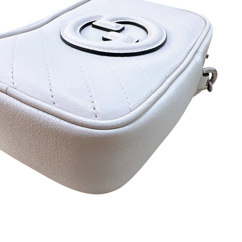 グッチ GUCCI ブロンディミニ チェーンショルダーバッグ 760315 アイボリー/SV金具 レザー レディース ショルダーバッグ