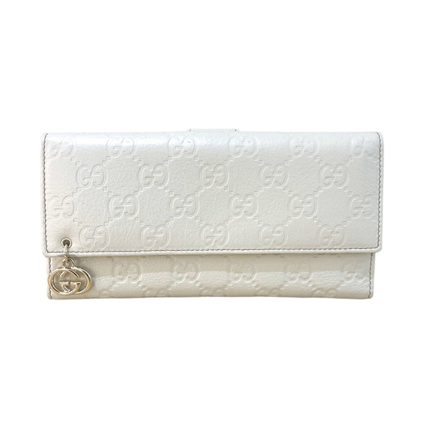 グッチ GUCCI グッチシマ Wホックロングウォレット 212104 アイボリー　GD金具 グッチシマ ユニセックス 長財布