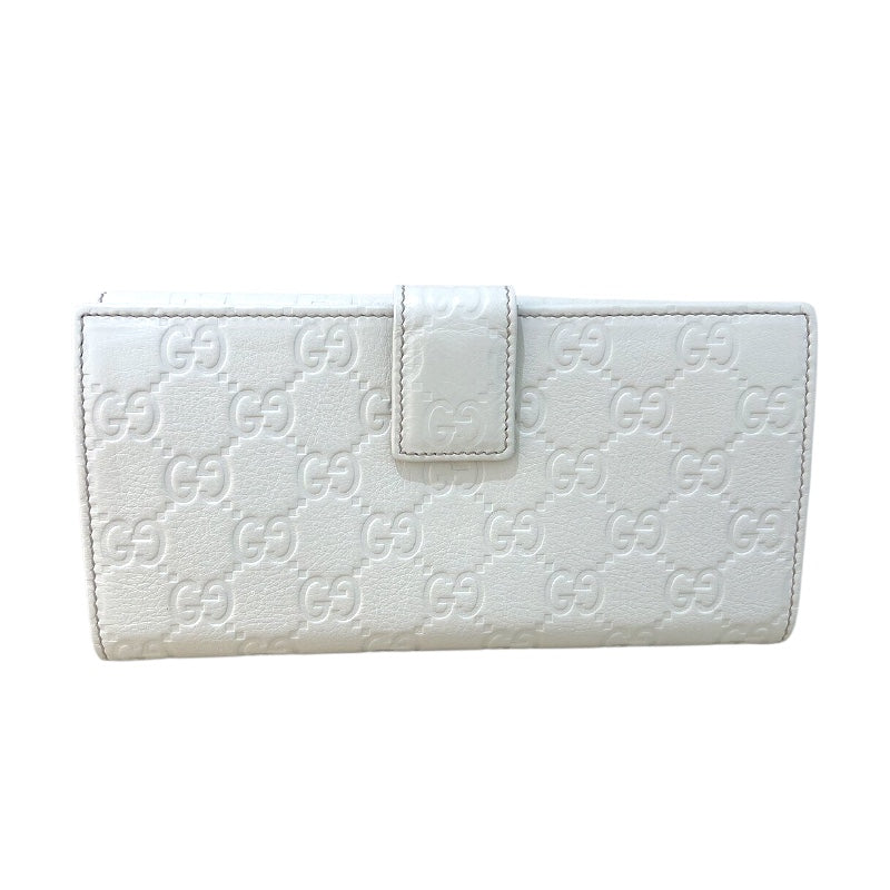 グッチ GUCCI グッチシマ Wホックロングウォレット 212104 アイボリー　GD金具 グッチシマ ユニセックス 長財布