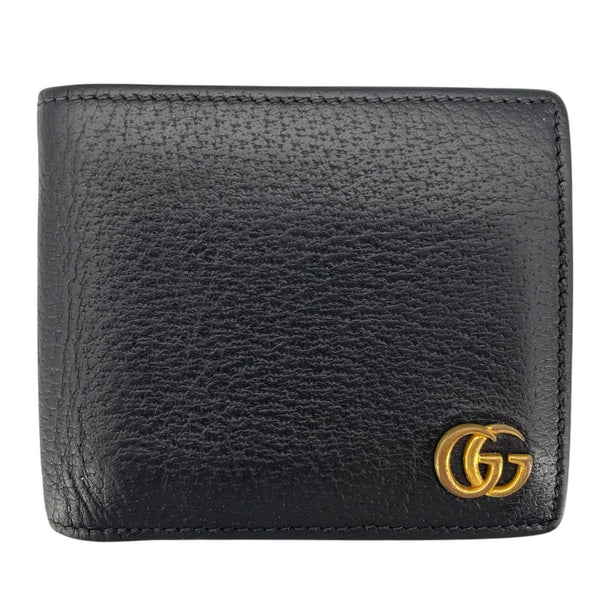 グッチ GUCCI GGマーモント 二つ折り財布 428725 ブラック レザー メンズ 二つ折り財布