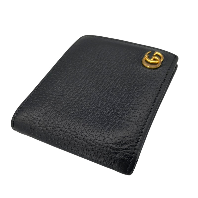 グッチ GUCCI GGマーモント 二つ折り財布 428725 ブラック レザー メンズ 二つ折り財布