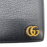 グッチ GUCCI GGマーモント 二つ折り財布 428725 ブラック レザー メンズ 二つ折り財布