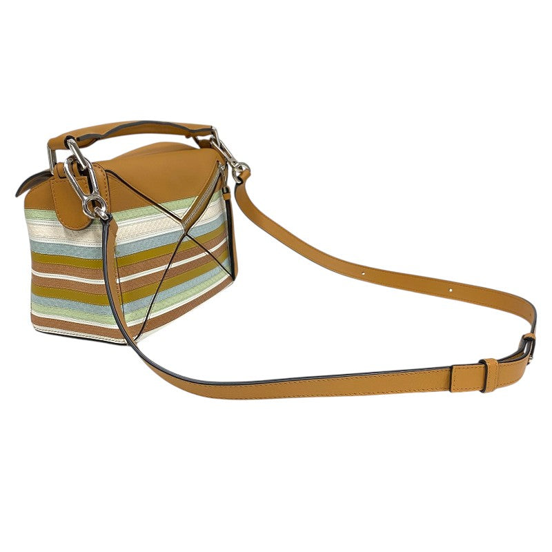ロエベ LOEWE パズルバッグ スモール タン×マルチカラー カーフ パイソン レディース ハンドバッグ ショルダーバッグ