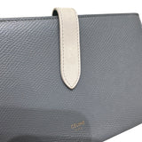 セリーヌ CELINE ラージストラップウォレット グレー・アイボリー カーフスキン レディース 長財布