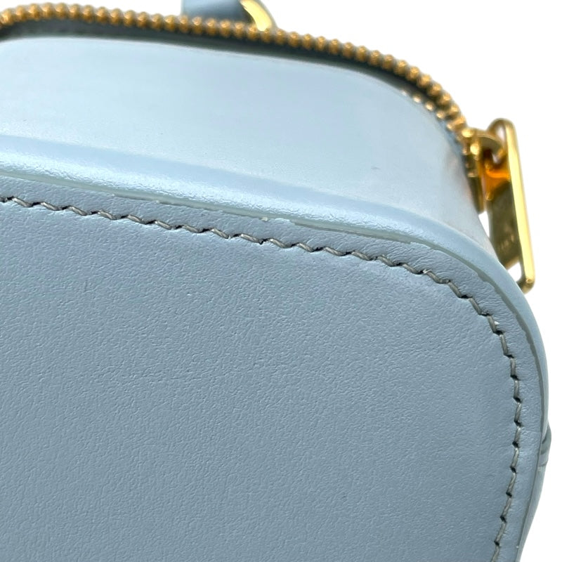 セリーヌ CELINE ミニ バニティケース キュイルトリオンフ 10J763 ライトブルー スムースカーフ レディース ショルダーバッグ