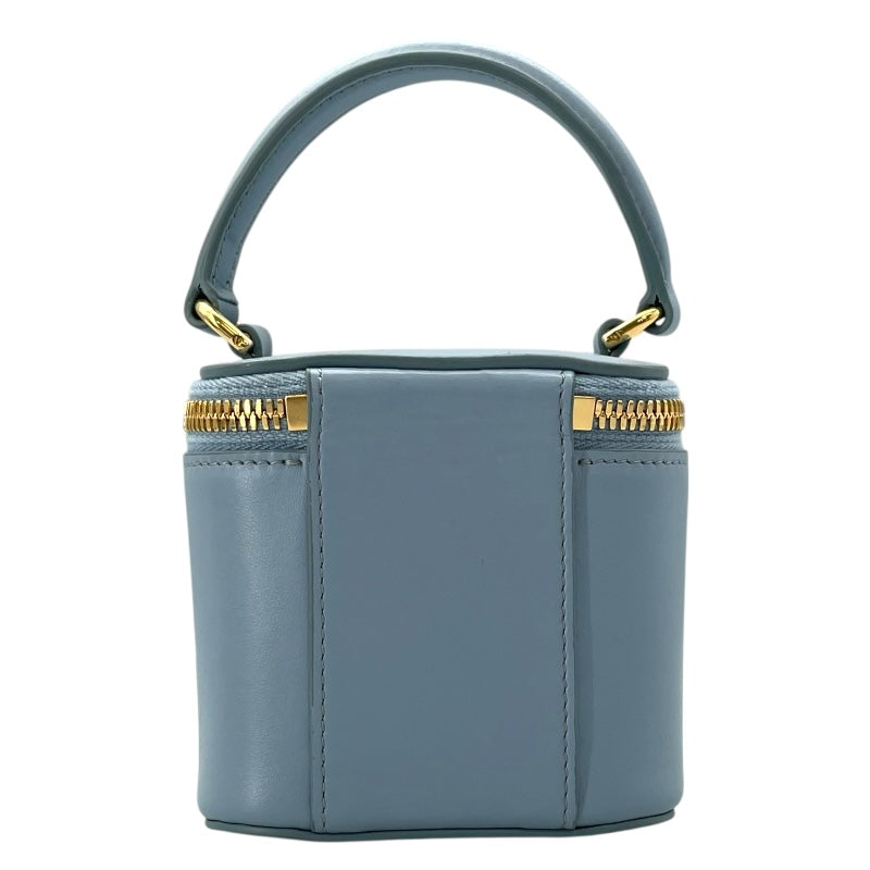 セリーヌ CELINE ミニ バニティケース キュイルトリオンフ 10J763 ライトブルー スムースカーフ レディース ショルダーバッグ