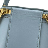 セリーヌ CELINE ミニ バニティケース キュイルトリオンフ 10J763 ライトブルー スムースカーフ レディース ショルダーバッグ