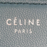 セリーヌ CELINE バイカラーロングジップウォレット ターコイズ/ブラック レザー レディース 長財布